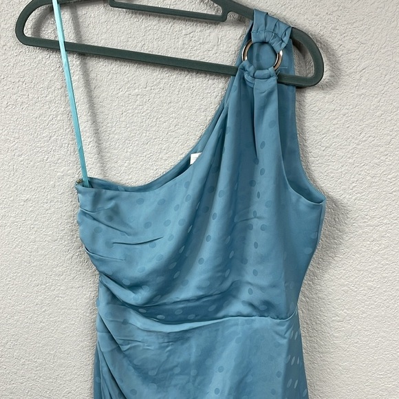 New Favorite Daughter The Singles Table Dress Polka Dot Slate Blue Maxi Sz 2 - Picture 6 of 15